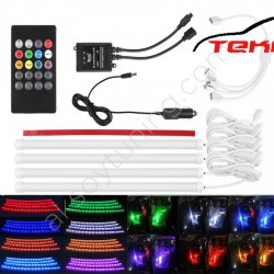 Uzaktan Kumandalı Sese Duyarlı Araç İçi Silikon Neon Led Aydınlatma ( R60 )