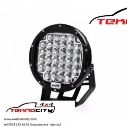 96W 34 CRE Power Led Üniversal Yuvarlak Sis Lambası 34 Ledli Siyah