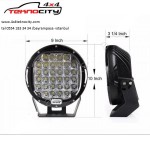 96W 34 CRE Power Led Üniversal Yuvarlak Sis Lambası 34 Ledli Siyah