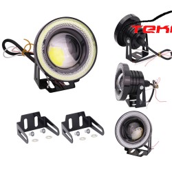 Üniversal Mercekli Power Ledli Sis Farı Beyaz (Angellı 89mm Beyaz)