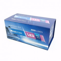  PHOTON MILESTONE 8000 LÜMENS LED HEADLİGHT (far ledi ) H9 6000 K (ICE WHITE-BUZ BEYAZI )