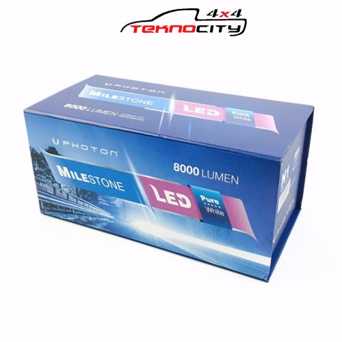  PHOTON MILESTONE 8000 LÜMENS LED HEADLİGHT (far ledi ) H9 6000 K (ICE WHITE-BUZ BEYAZI )