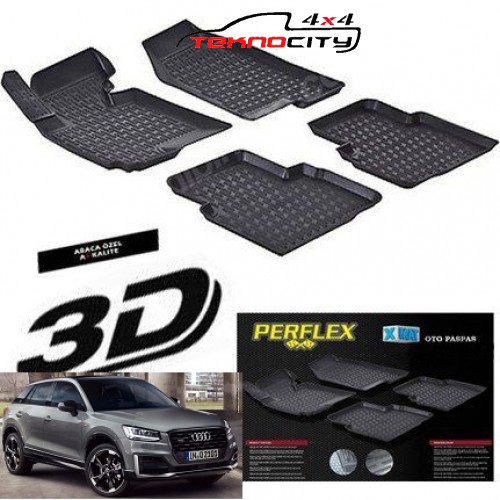 Audi Q2 3D TPE Kauçuk 3D Paspas