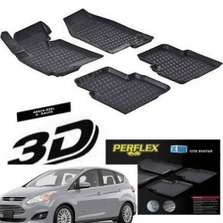 Ford CMax -2012 -2017 +  3D TPE Kauçuk 3D Paspas Perflex
