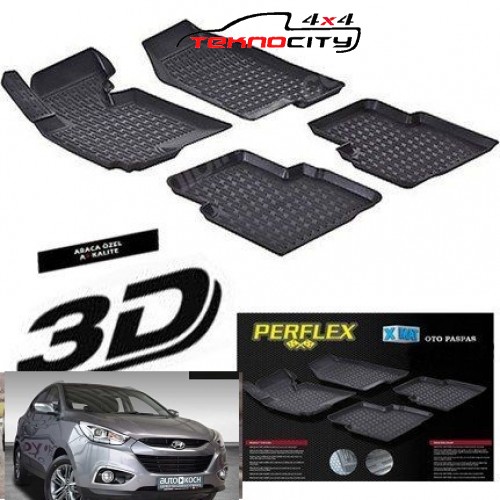 HUNDAİ İX 35 3D TPE Kauçuk 3D Paspas Perflex