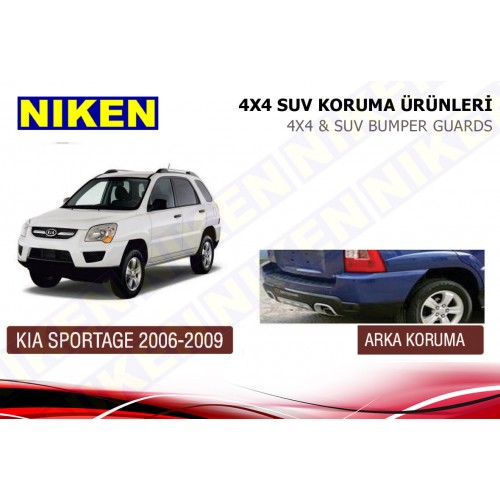 KİA SPORTAGE ARKA TAMPON KORUMA SİYAH  2006-2009