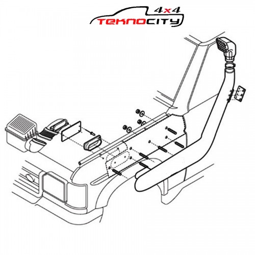 Aktif Snorkel  Landrover Discovery 2  ithal 