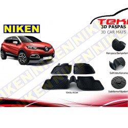 	 RENAULT CAPTUR 2013- 3D PASPAS SİYAH