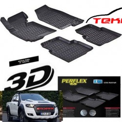 Ford Ranger T6 / T7  2012  +   3D TPE Kauçuk 3D Paspas Perflex