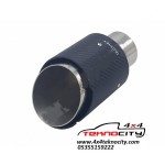 Akrapovic Logolu Karbon Desenli Krom Egzoz Ucu Giriş 60mm Çıkış 100mm