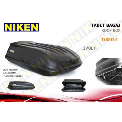 ARAÇ ÜZERİ TAVAN BAGAJI (COMBI BOX -TABAUT BAGAJ) 370 LITRE NIKEN MAT GRI